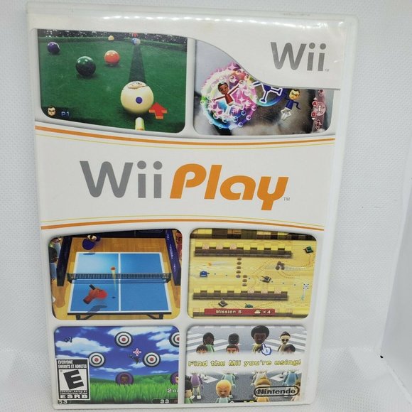 Wii Play Nintendo Wii Action & Adventure Video Game Pool Table Tennis No Scratch - Picture 1 of 12